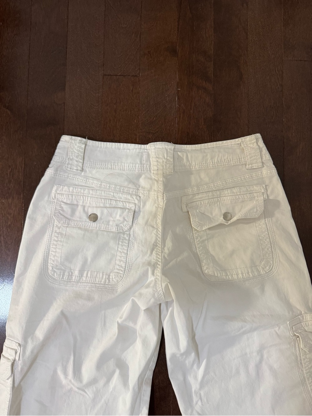 Low Rise White Cargo Pants - Picture 8 of 8